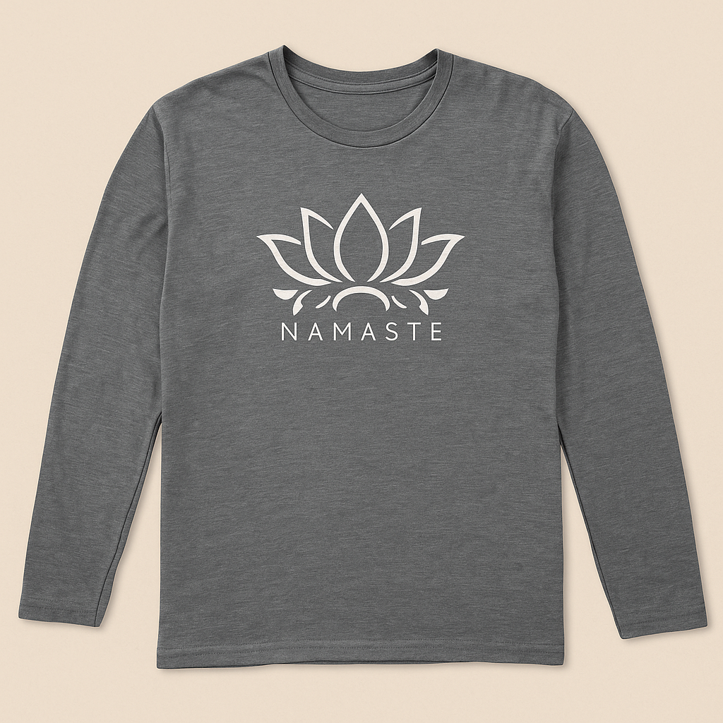 ✨T-shirt manches longues  Namasté- Bleu & Gris  ( Tailles M et L ) ✨