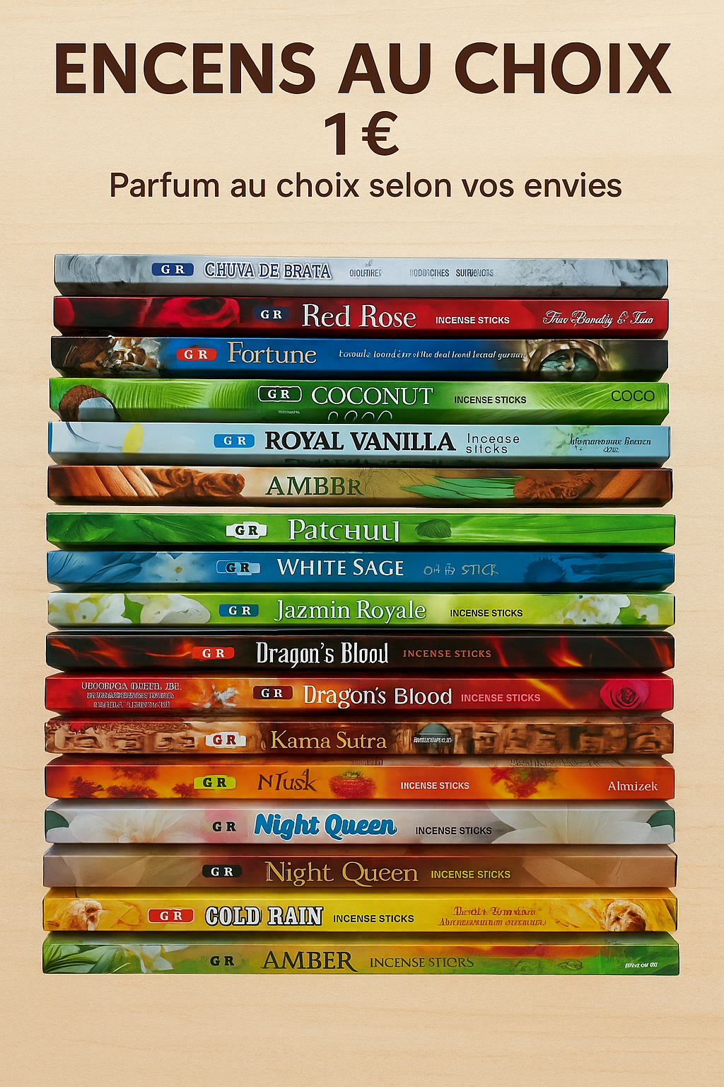 🌸Lot d' Encens Parfumés- 8 bâtonnets🌸
