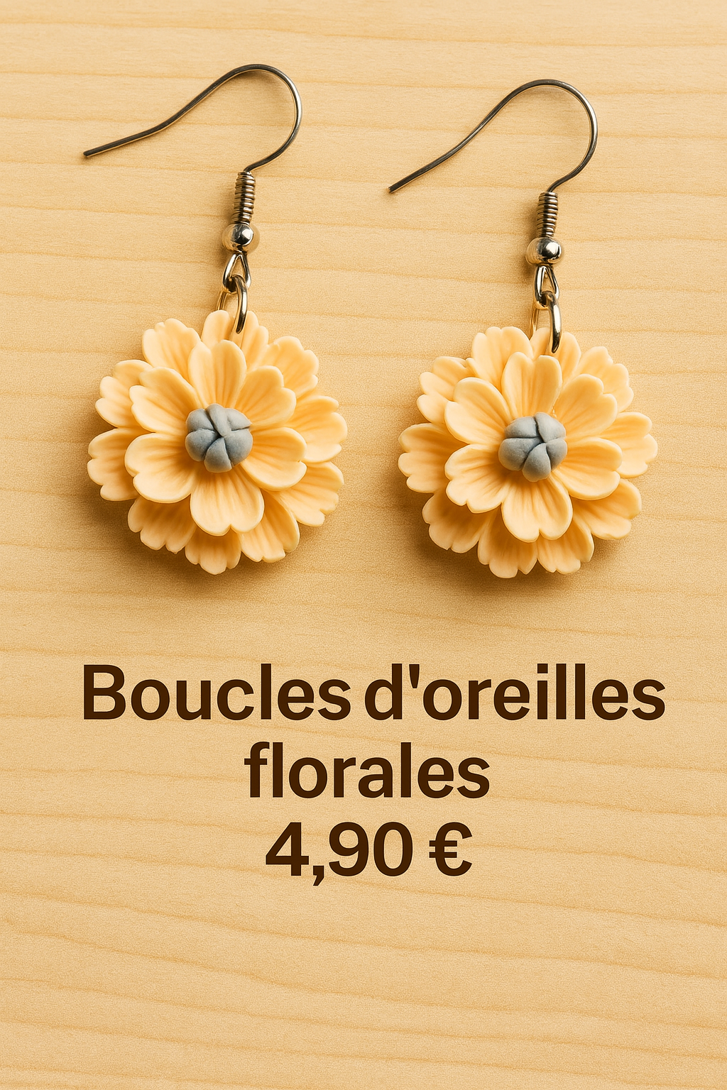 ✨Boucles d ' oreilles fantaisie en fleurs colorées 🌸