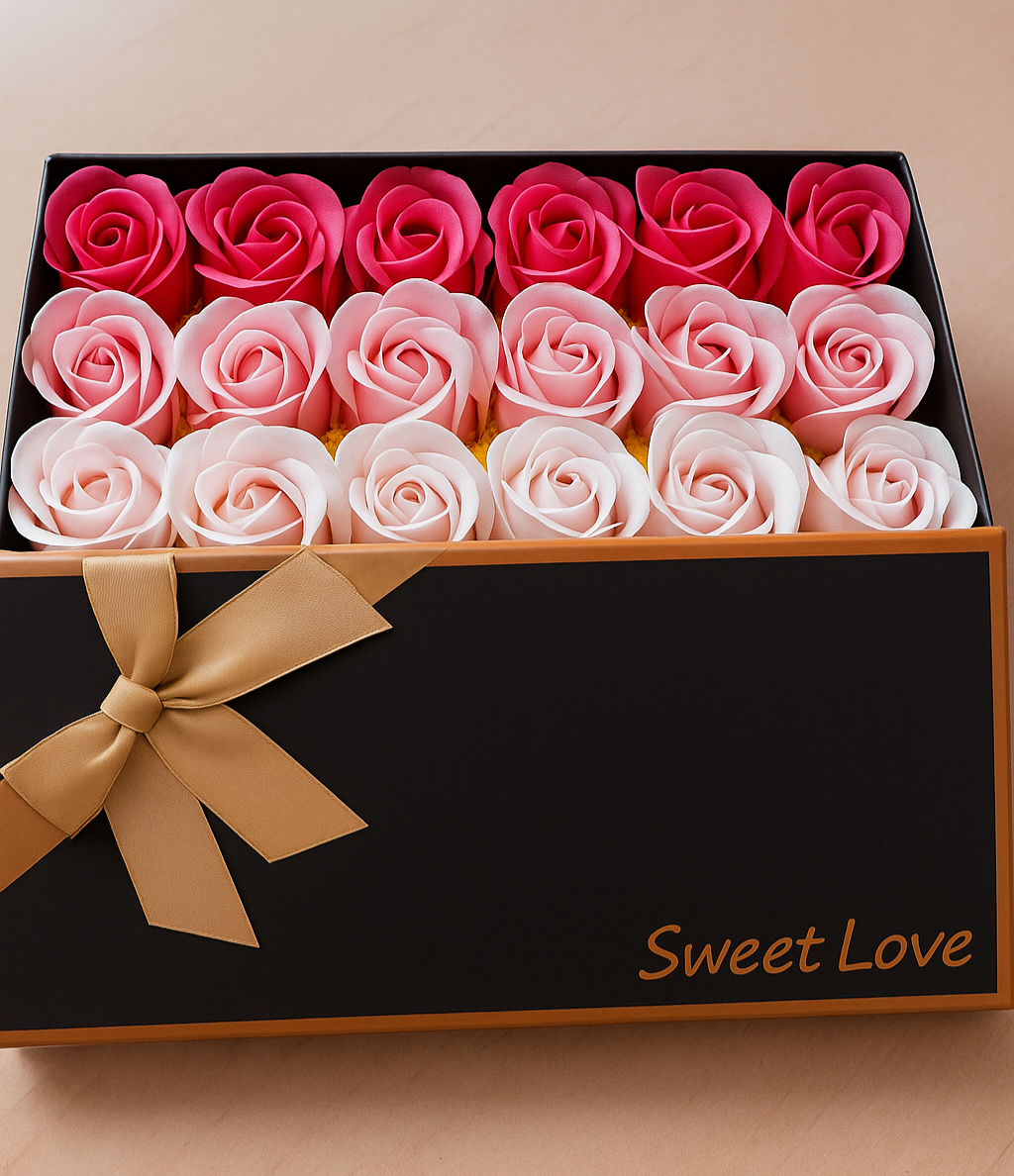 🌹 Coffrets de roses en savon parfumées