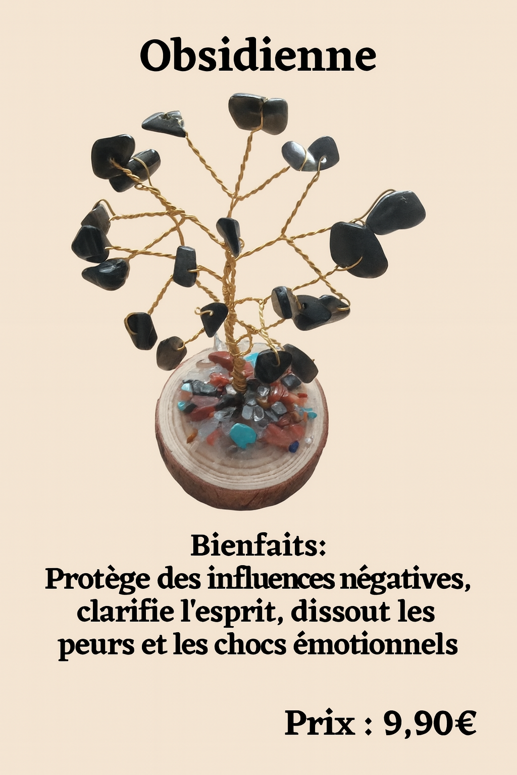 🌳Mini arbre de vie en pierres naturelles - Coloris au choix