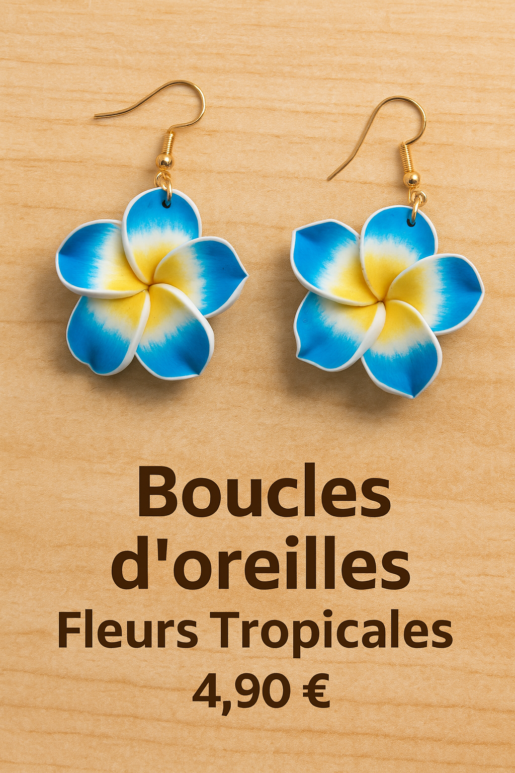 Boucles d ' oreilles Fleurs Tropicales - Coloris au choix