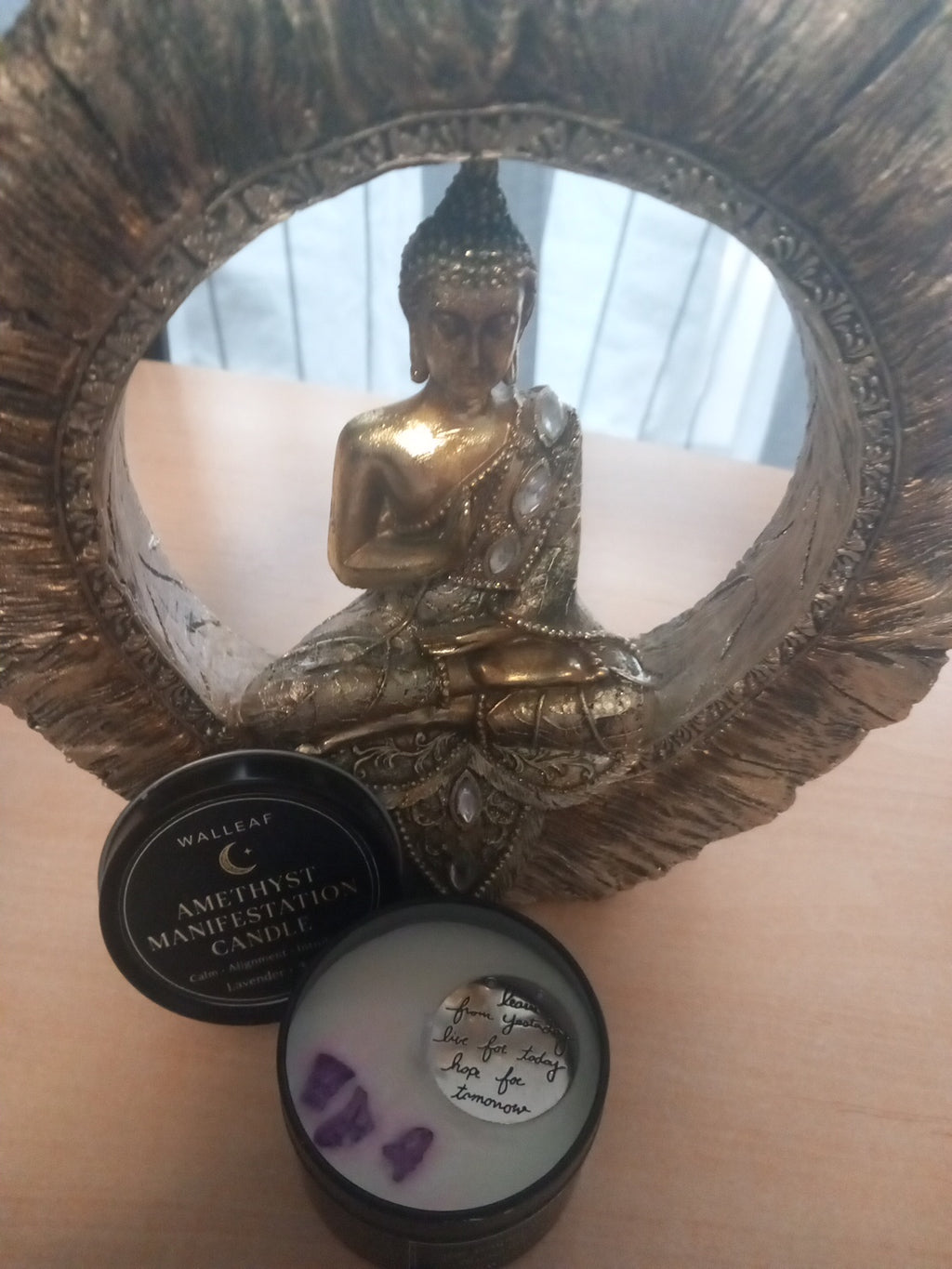 Bougie rituelle Améthyste- Apaisement & Clarté