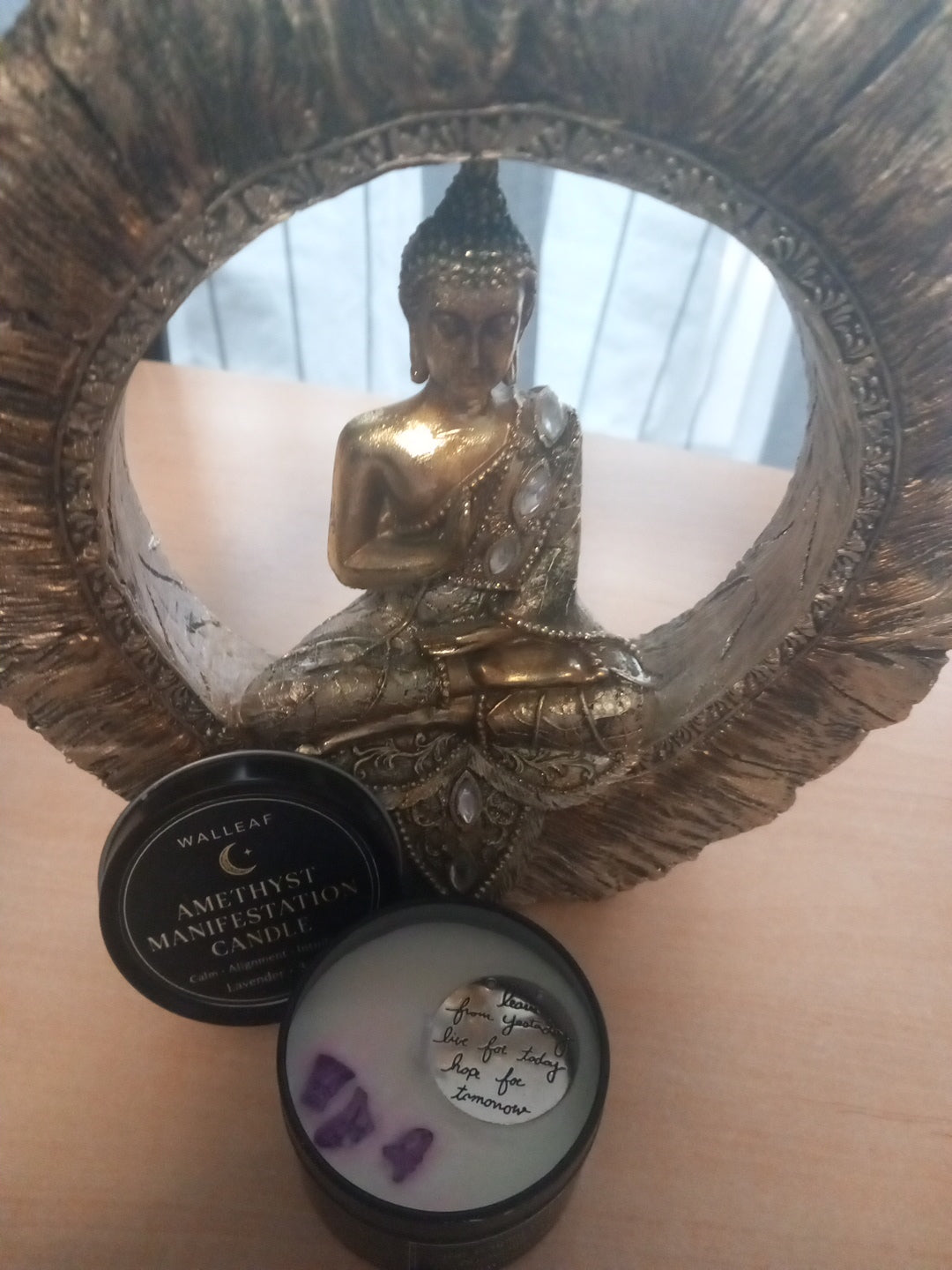Bougie rituelle Améthyste- Apaisement & Clarté