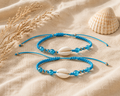 Bracelet coquillage bleu - Eté