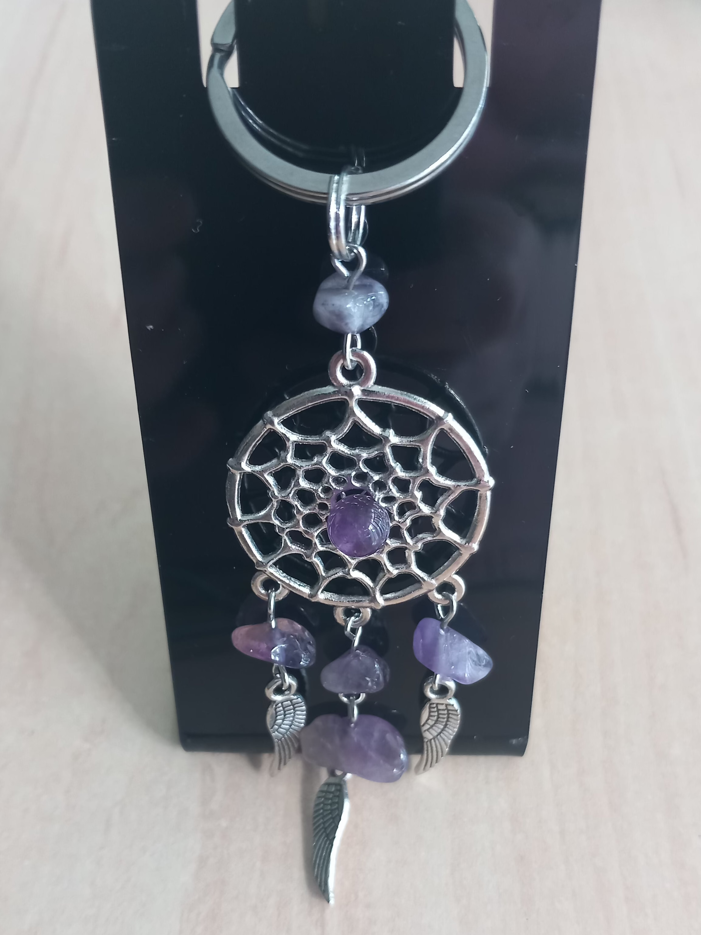 ✨Porte- clés  Attrape-Rêves avec Pierres Naturelles✨.