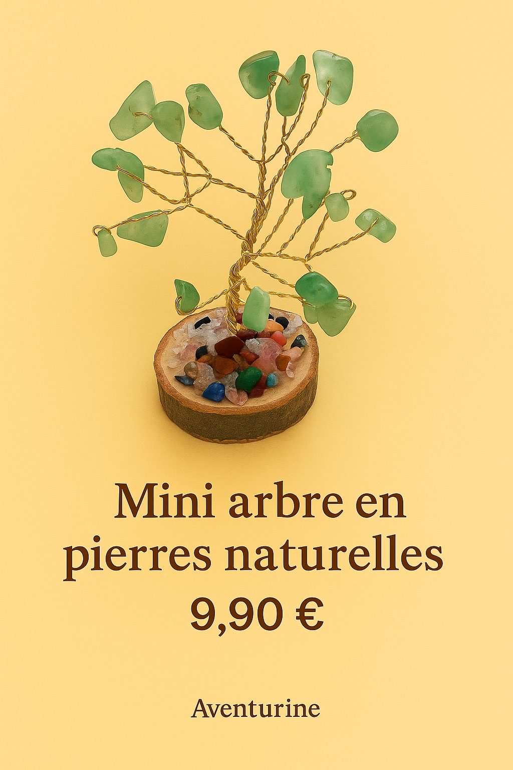 🌳Mini arbre de vie en pierres naturelles - Coloris au choix