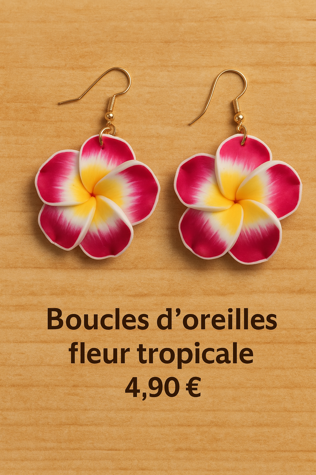 Boucles d ' oreilles Fleurs Tropicales - Coloris au choix
