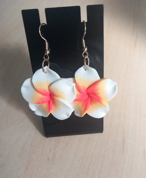Boucles d ' oreilles Fleurs Tropicales - Coloris au choix