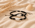 Bracelet coquillage noir- Eté