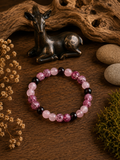 Bracelet Harmonie Rose- perles roses et noires