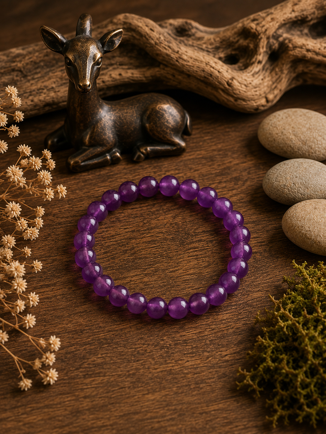 Bracelet Energie - perles violettes