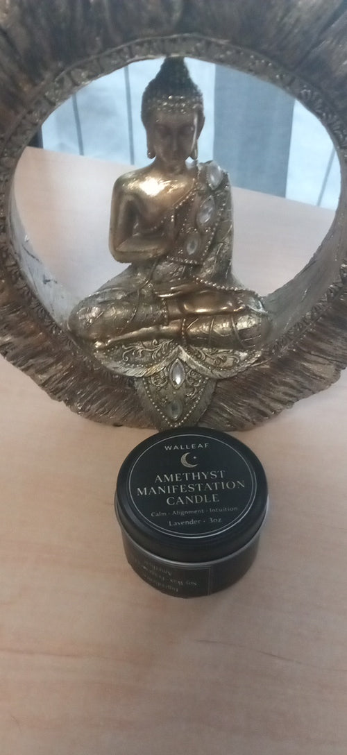 Bougie rituelle Améthyste- Apaisement & Clarté