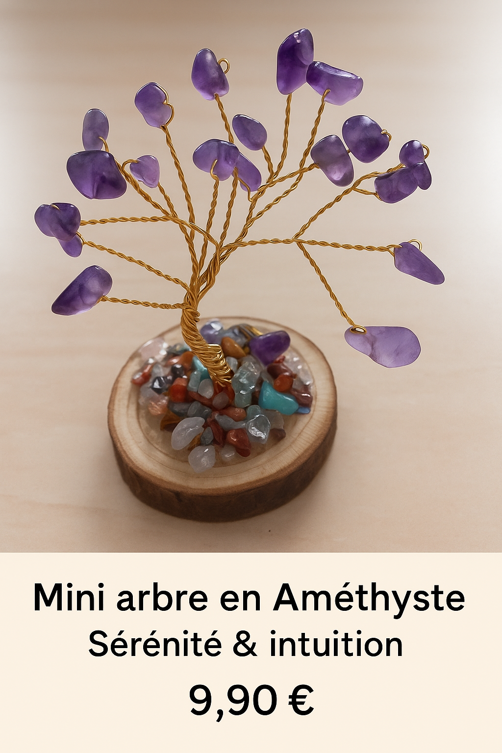 🌳Mini arbre de vie en pierres naturelles - Coloris au choix
