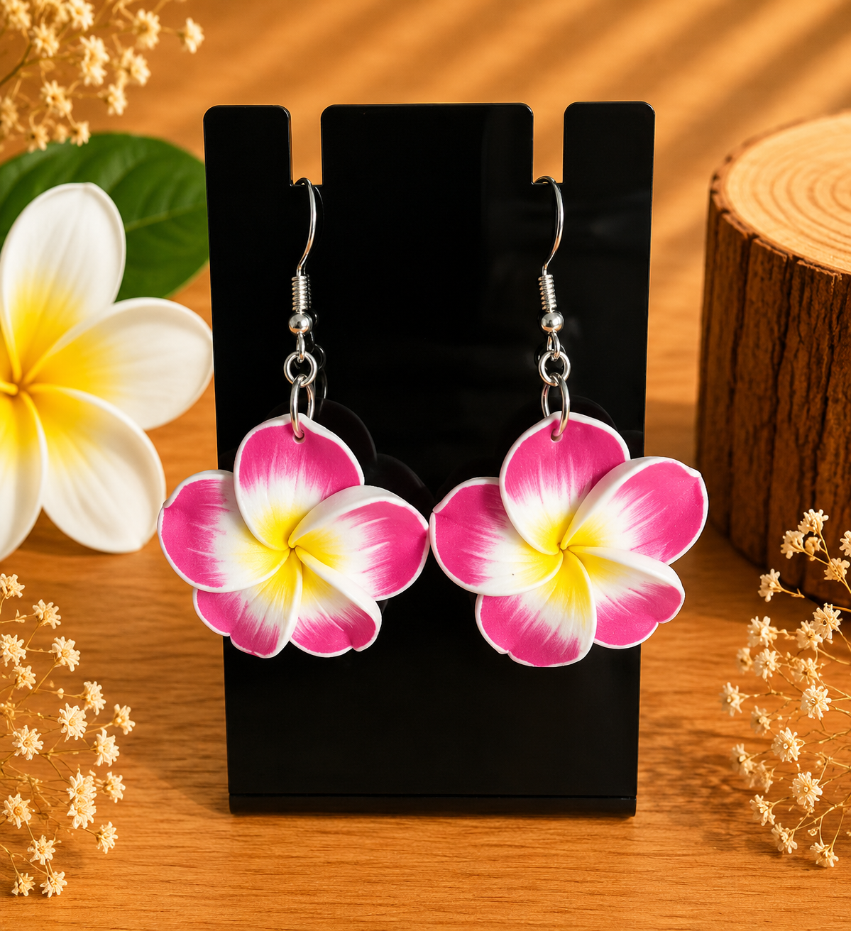 Boucles d ' oreilles Fleurs Tropicales - Coloris au choix
