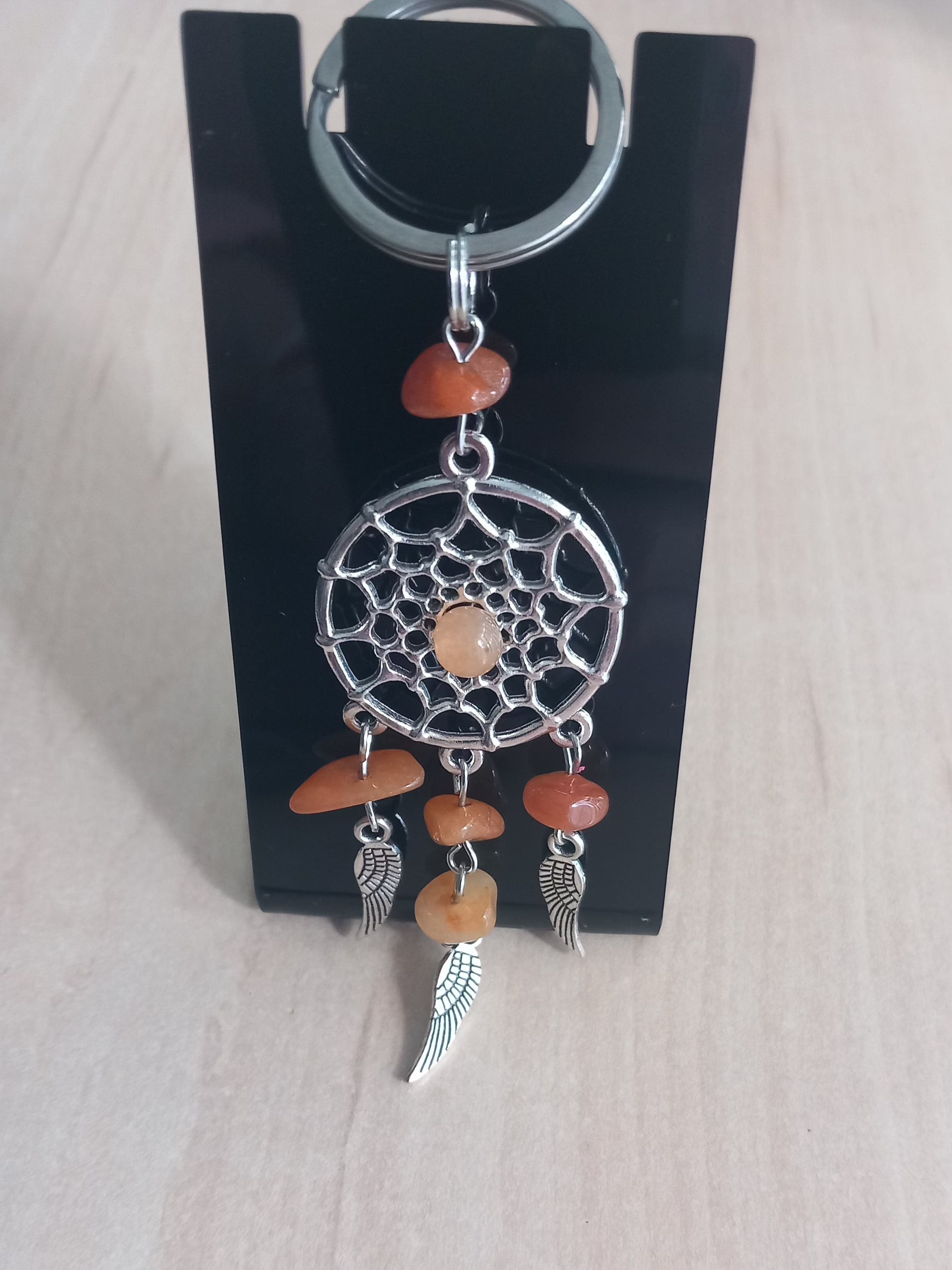 ✨Porte- clés  Attrape-Rêves avec Pierres Naturelles✨.