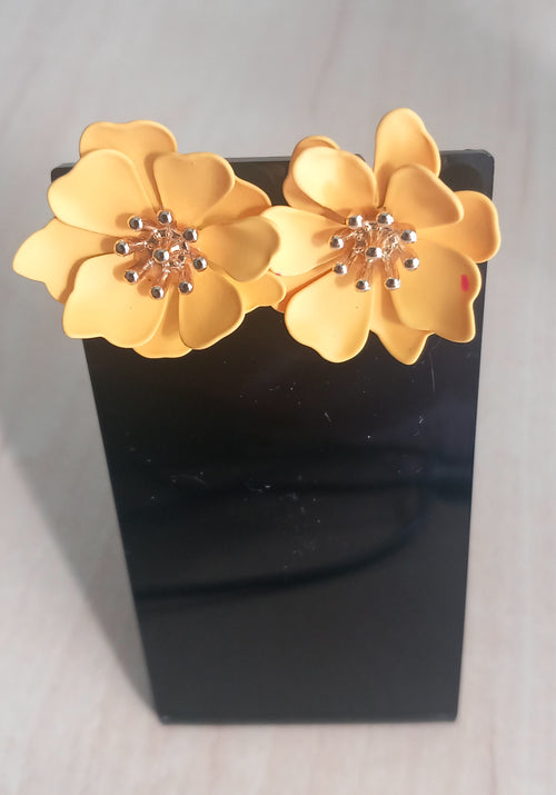 Boucles d' oreilles fleur jaune - lumière & joie 🌻